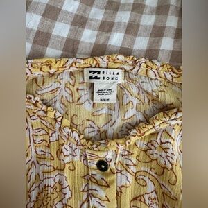 Billabong Mustard Floral Blouse